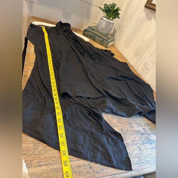 ❣️🖤 CUT LOOSE – Black Linen-Blend Cardigan Size L - Picture 11 of 12